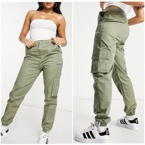 adidas Olive Green Cargo Joggers for Women